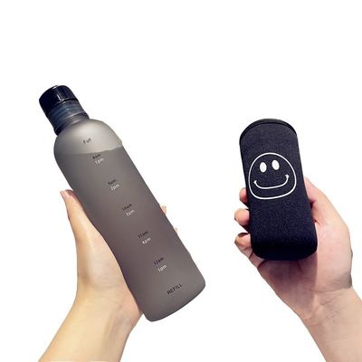 Внешний лагерь Essential 500 мл водонепроницаемая пластиковая бутылка с временной шкалой и без BPA
