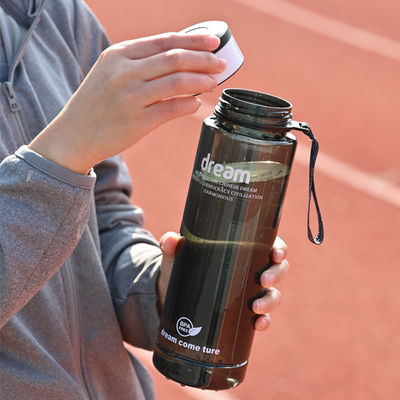 OEM 1L экологически чистый маркер времени BPA Free Gym Sport PET Пластиковая бутылка с логотипом