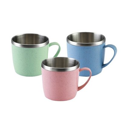 Напечатать логотип на заказ Двухслойная стальная чашка для горячих и холодных напитков