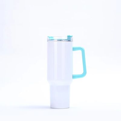 Ручная ручка 40oz Tumbler с соломенной крышкой и ручкой Нержавеющая сталь многоразовый Tumbler для красочных автомобильных чашек