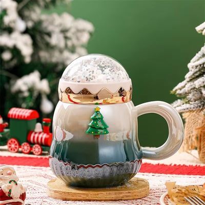 Рождественский Санта Клаус Керамическая кружка с ручкой