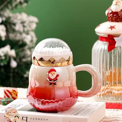 Рождественский Санта Клаус Керамическая кружка с ручкой