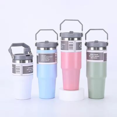 20oz 30oz нержавеющая сталь вакуумный изолированный тумблер с ручкой крышка на заказ логотип идеально