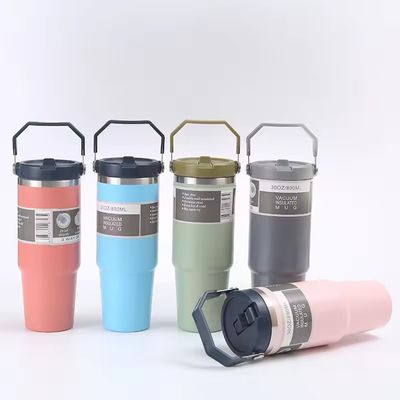 20oz 30oz нержавеющая сталь вакуумный изолированный тумблер с ручкой крышка на заказ логотип идеально