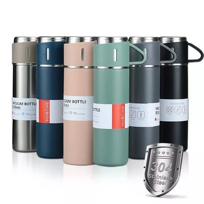 Подарочный комплект для бизнеса Бес BPA 500 мл Двойная стена из нержавеющей стали портативная бутылка и чашка для кофе