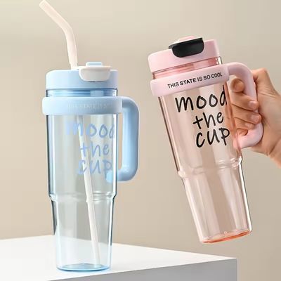 Пластмассовый стакан с водой 900 мл Бес BPA бутылка для девушек спортивные занятия и путешествия