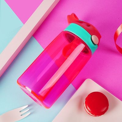 Настраиваемая цветовая детская бутылка с соломой Без BPA Тритан бутылка для воды для детей