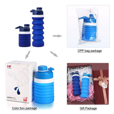 Custom Logo 750ML складная бутылка с водой без BPA Силикон для детей Школа и спорт