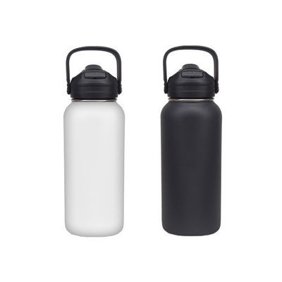 32OZ/40OZ/50OZ Синий Классический персонализированный логотип Ручка портативная спортивная вакуумная стальная бутылка