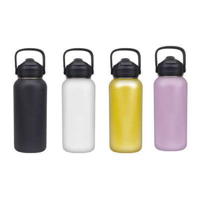 32OZ/40OZ/50OZ Синий Классический персонализированный логотип Ручка портативная спортивная вакуумная стальная бутылка