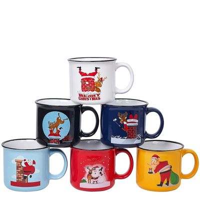 14 OZ Рождественская чашка с кофейной кружкой с забавным дизайном Санты