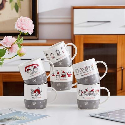 Керамический пользовательский логотип 14 OZ Рождественская кофейная кружка Забавные кубки дизайна Санты для детей Подарки