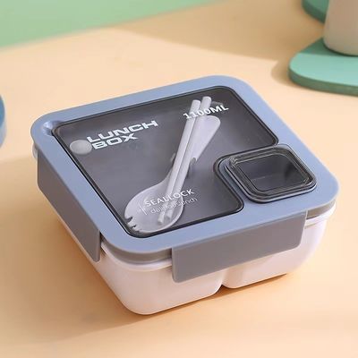 Многоразовый портативный пластиковый банто-ланч-бокс для всех подходящих людей в школьном стиле