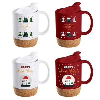 MUGS Custom Logo Экологически чистый 450 мл керамический кофейный кружок с уникальным дизайном коркового дна