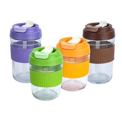 Приемлемая OEM/ODM 400/550ml Противоразливная двойная чашка для питья с силиконовым рукава
