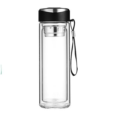 Производители Custom Logo 320ml Двухстенные стеклянные бутылки для роскошного стиля дизайна