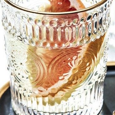 OEM креативный ретро рельефный подсолнечник виски молочный сок Tumbler стеклянная теплостойкая чашка с водой