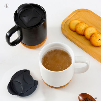 14 OZ Корковая основа Каменное изделие Матовый индивидуальный дизайн День матери День святого Валентина Керамические индивидуальные кружки с крышкой PP