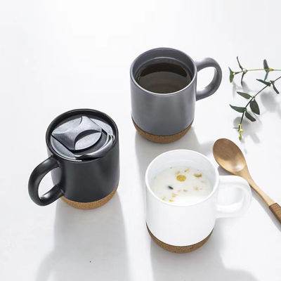 14 OZ Корковая основа Каменное изделие Матовый индивидуальный дизайн День матери День святого Валентина Керамические индивидуальные кружки с крышкой PP