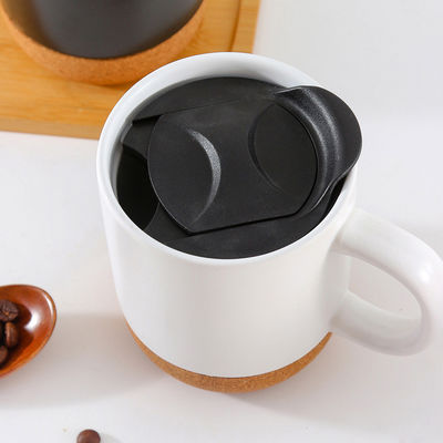 14 OZ Корковая основа Каменное изделие Матовый индивидуальный дизайн День матери День святого Валентина Керамические индивидуальные кружки с крышкой PP