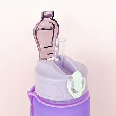 Спортивные мероприятия на открытом воздухе 30 унций без BPA Градиент цветный прямой напиток пластиковый бутылка с маркером времени