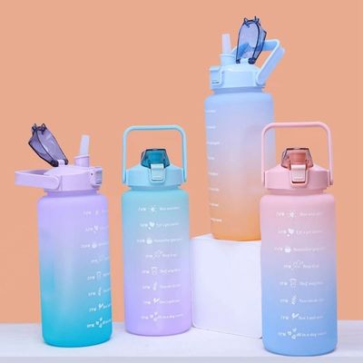 2L портативная прозрачная пластиковая бутылка для настройки цвета и спорта на открытом воздухе