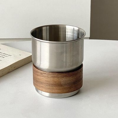 Чашка для кемпинга из нержавеющей стали с складной ручкой и устойчивыми материалами