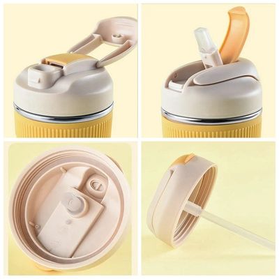 316 Нержавеющая сталь Милая кружка для путешествий Кофе Изолированный вакуумный тепловой стакан с соломой