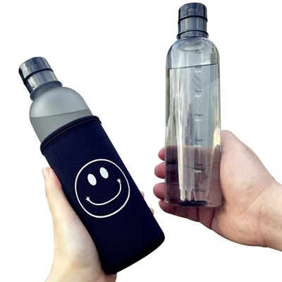 Внешний лагерь Essential 500 мл водонепроницаемая пластиковая бутылка с временной шкалой и без BPA