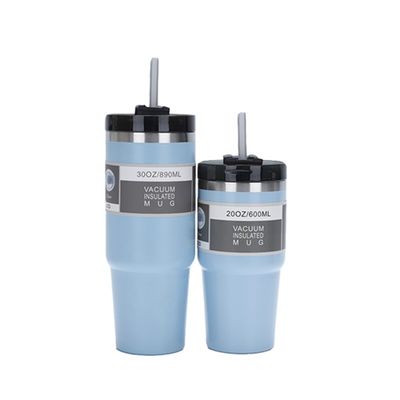 Загруженный вакуумный изолятор из нержавеющей стали 304 Tumbler Coffee Mug с соломенной крышкой 30 унций