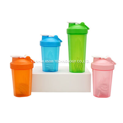 Unisex 400ML Широкоустная бутылка для протеиновых коктейлей с крышкой и стальным шаром из PP PE