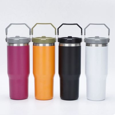 20oz/30oz нержавеющая сталь Tumbler изолированный вакуумный стакан с пропускной способностью Flip и соломинкой