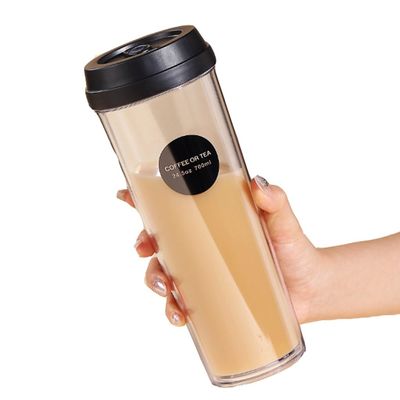 320/420/520ml/700ml Экологически чистые пластиковые бутылки с двойной стеной и герметичной крышкой
