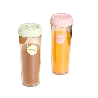 320/420/520ml/700ml Экологически чистые пластиковые бутылки с двойной стеной и герметичной крышкой