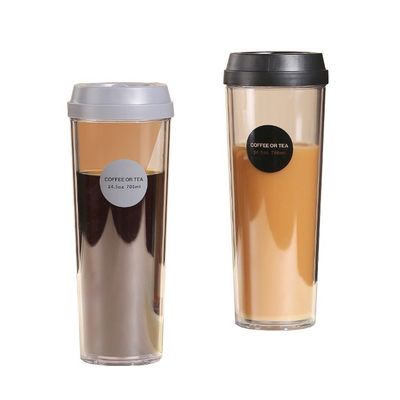 320/420/520ml/700ml Экологически чистые пластиковые бутылки с двойной стеной и герметичной крышкой