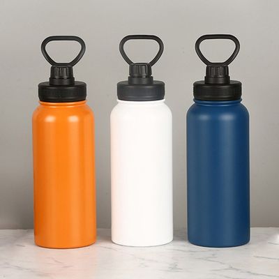 Прозрачная портативная вакуумная бутылка без BPA 1 л Теплоизоляция 12-24 часа