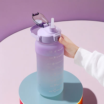 32 унции BPA свободный маркер времени 3Pcs Пластиковая Мотивационная бутылка с водой для спорта Розовая