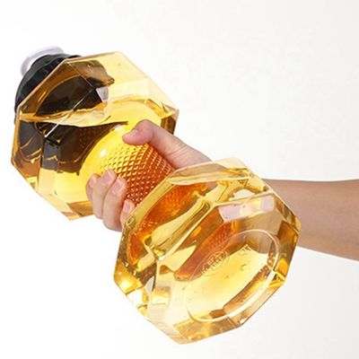 2.2L Бутылка с водой в форме гантеля для фитнеса Большая емкость и устойчивость