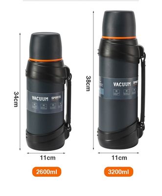 Специализированная 2600ml/3200ml Большой емкости Термосная бутылка из нержавеющей стали для спорта на открытом воздухе и путешествий