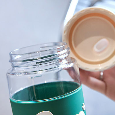 Черный водонепроницаемый тритан BPA бесплатный спортивный кружок с маркировкой времени 680 мл Пластиковая мотивационная бутылка с водой