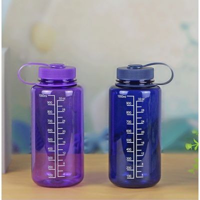 1000 мл свободный от Bpa пластиковый прозрачный жидкий бутылка с весом для спорта на открытом воздухе