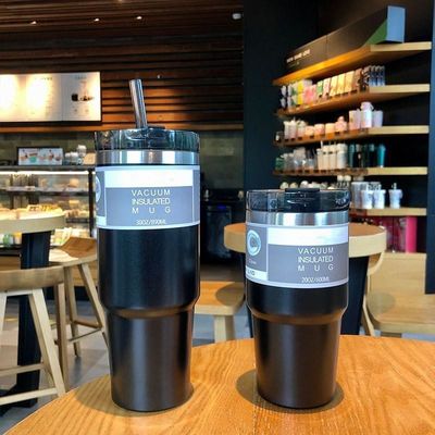 Специальный дизайн 20OZ 30OZ Бутылка с водой из нержавеющей стали Красочная соломенная вакуумная изоляция