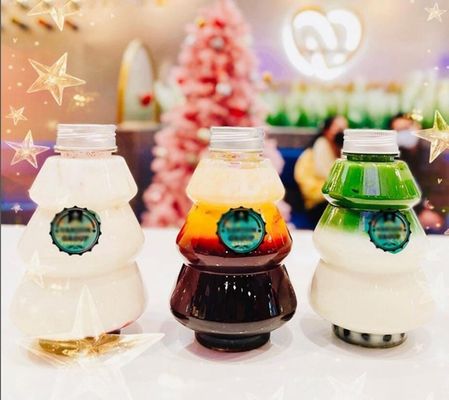 500 мл прозрачная креативная бутылка сока с снежным человеком с крышкой для вечеринки