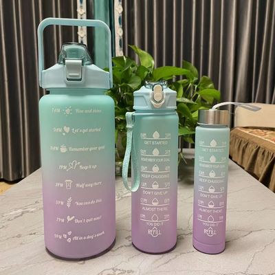 Экологический BPA FREE Градиентный цвет Мотивационный спортзал Фитнес Спорт Тритан Бутылка воды