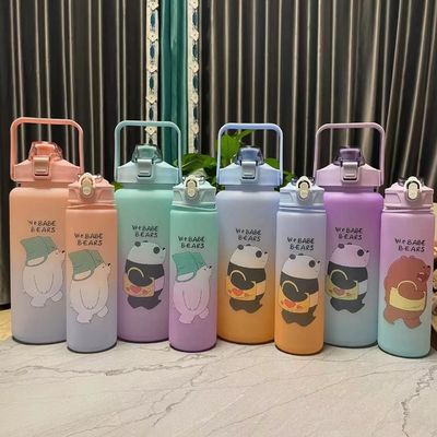 Экологический BPA FREE Градиентный цвет Мотивационный спортзал Фитнес Спорт Тритан Бутылка воды