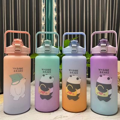 Экологический BPA FREE Градиентный цвет Мотивационный спортзал Фитнес Спорт Тритан Бутылка воды