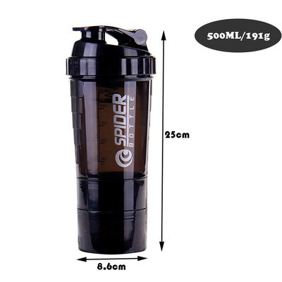 Unisex Custom Logo 500ml Bpa Free Shaker Bottle PP Milk Shake Cup Protein Powder Fitness Gym Спортивная бутылка с водой с смесительным мячом