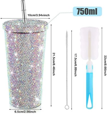 500 мл/750 мл Tumbler индивидуальный цвет двойной изоляции из нержавеющей стали наружной бутылки для путешествий с соломинками