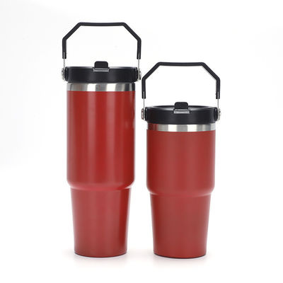 Нержавеющая сталь 40 Oz Tumbler Вакуумная изолированная путешественная кофейная кружка с крышкой и ручкой