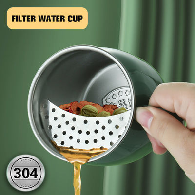 Творческий дизайн Чайная кружка с фильтром полумесяца 501-600 мл вместимостью 304 нержавеющей стали